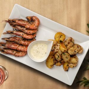 Креветка на мангалі